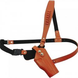 Holster d'épaule droitier avec cartouchière - marron - LIVRAISON GRATUITE