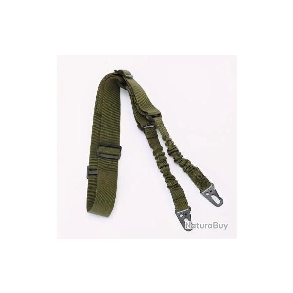 Sangle fusil de chasse 2 points de couleur KAKI