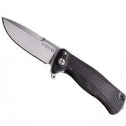Couteau Lionsteel SR11 lame acier Sleipner satiné +manche aluminium noir