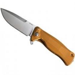 Couteau Lionsteel SR11 lame acier Sleipner satiné +manche aluminium orange