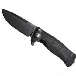 Couteau Lionsteel SR11 lame noire acier Sleipner +manche aluminium noir