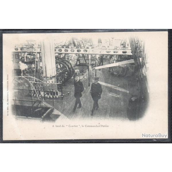 CPA - Marine Militaire -A bord du " Courbet ",le Commandant Pottier - N3730