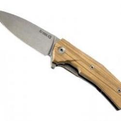 Couteau Lionsteel KUR lame acier Sleipner finition « stonewashed »