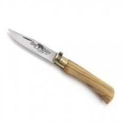 Couteau OLD BEAR taille M lame acier 1.4060 avec manche en olivier