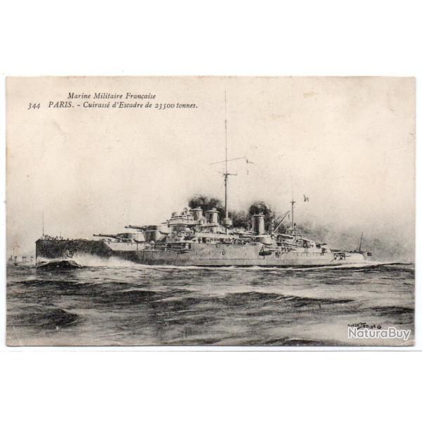 CPA - Marine Militaire Franais - PARIS-Cuirasse d'Escadre de 23500 tonne - N3733