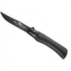 Couteau Old Bear Total Black taille M lame acier 1.4060 revêtement PTFE noir manche en bois d'ayous