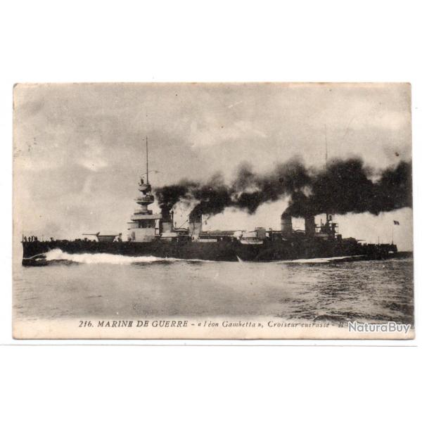 CPA - MARINE DE GUERRE - " Lon Gambetta " Croiseur Cuirasse  N3734
