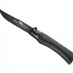 Couteau Old Bear Total Black taille L lame acier 1.4060 revêtement PTFE noir manche en bois d'ayous