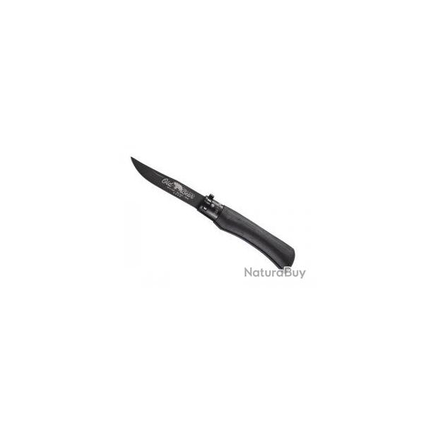 Couteau Old Bear Total Black taille XL lame acier 1.4060 revtement PTFE noir manche en bois d'ayous