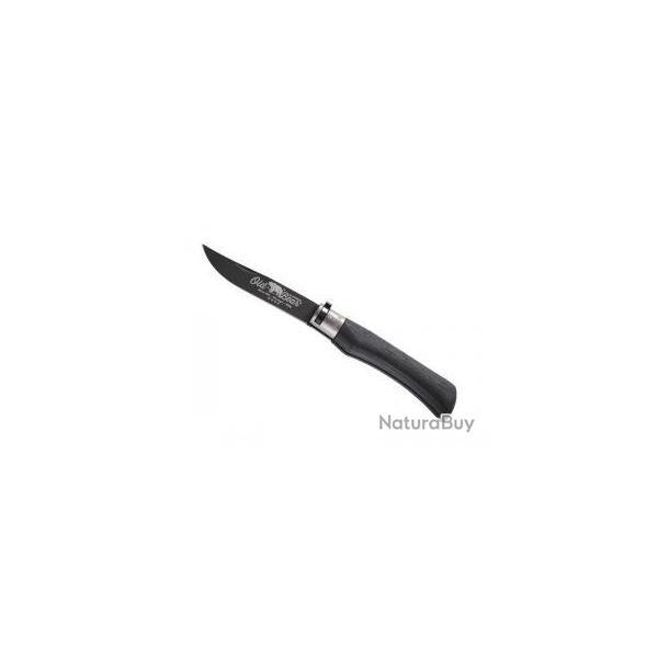 Couteau Old Bear Total Black taille XL lame acier 1.4060 revtement PTFE noir +virole en laiton