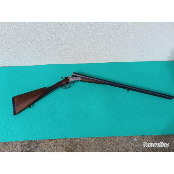 Joli petit fusil artisanal franais grav juxtapos extra lger 2,4kg cal 12 ch76