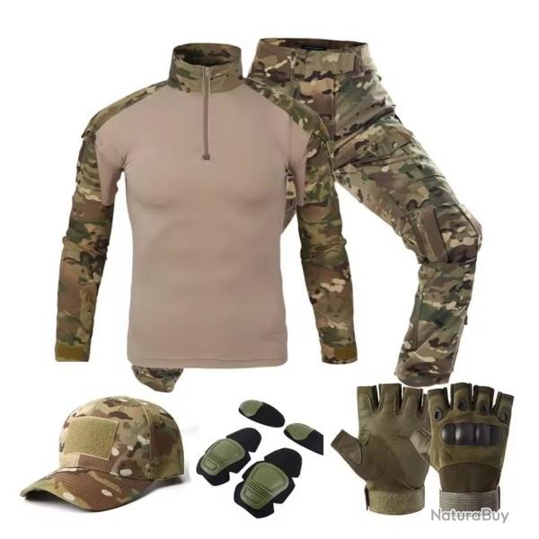 Uniforme tactique, combinaison de Camouflage + quipement (Tan Fort) (4)