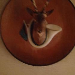 CADRE TETE DE CERF AVEC COR