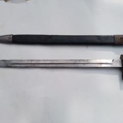 baionnette  d artillerie espagnole et son foureaux en cuir