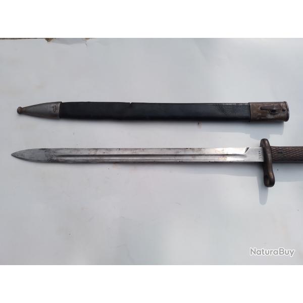 baionnette  d artillerie espagnole et son foureaux en cuir