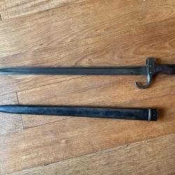 Baïonnette 1892 1 er type avec fourreau