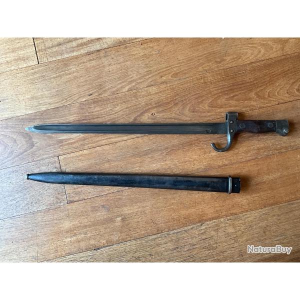Baonnette 1892 1 er type avec fourreau