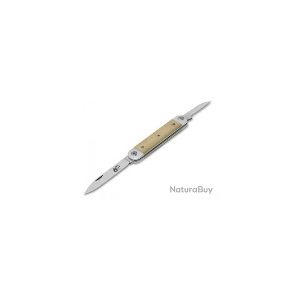 Couteau Maserin SESSANTESIMO 2 pices acier 420 +manche en micarta blanc +pochette