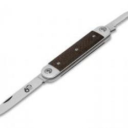Couteau Maserin SESSANTESIMO 2 pièces acier 420 +manche en micarta marron +pochette