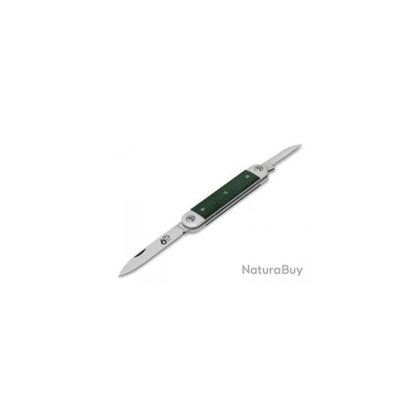 Couteau Maserin SESSANTESIMO 2 pices acier 420 +manche en micarta vert +pochette