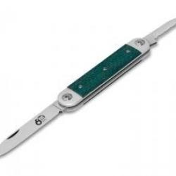 Couteau Maserin SESSANTESIMO 2 pièces acier 420 +manche en micarta bleu +pochette