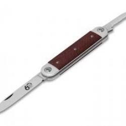 Couteau Maserin SESSANTESIMO 2 pièces acier 420 +manche en micarta rouge +pochette