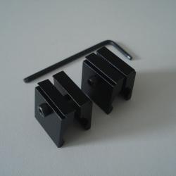 Lot de 2 Rails de fixation 11 mm pour Crosman 1377, 1322, 2240