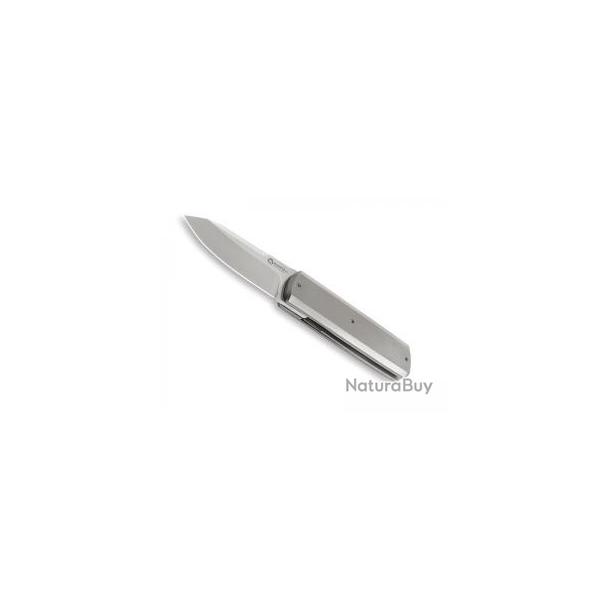 Couteau Maserin SILVER lame acier ELMAX satin  cran intrieur manche titanium 6AL4V