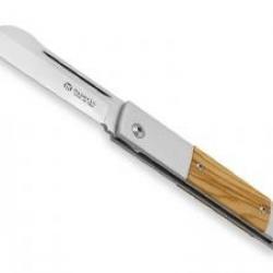 Couteau Maserin IN-ESTRO lame pied de mouton acier D2 satiné manche en plaquettes d'olivier
