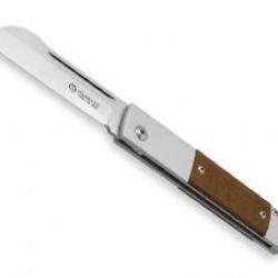 Couteau Maserin IN-ESTRO lame pied de mouton acier D2 satiné manche en micarta marron