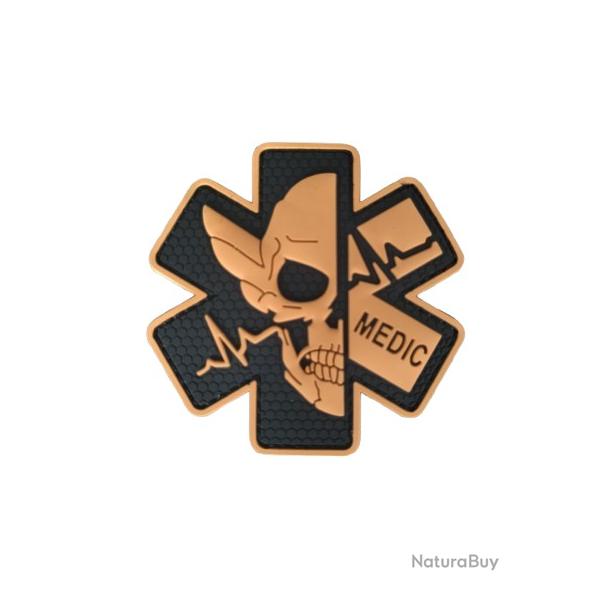 Patch Mdical - Crane - Noir/dor - PVC - Velcro - Livraison gratuite