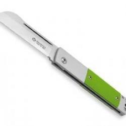 Couteau Maserin IN-ESTRO lame pied de mouton acier D2 satiné manche en micarta vert