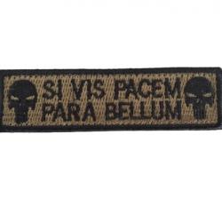 Patch - Punisher - SI VIS PACEM PARA BELLUM - Kaki - velcro - Livraison gratuite