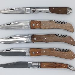 Lot de 5 Couteaux manche bois de Platane