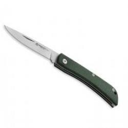 Couteau Maserin SCOUT lame acier D2 finition « stonewashed » à cran manche micarta vert