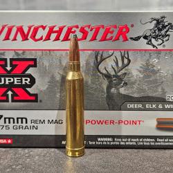 Munitions Winchester 7mm Rem. Magnum - PowerPoint 175 gr - Boîte de 20