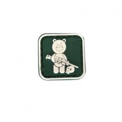 Patch Petit Ours - Kaki - PVC - velcro - Livraison gratuite