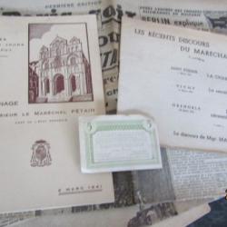 journaux ww2 maréchal Philippe Pétain articles discours  pélérinage religieux Puy en Velay