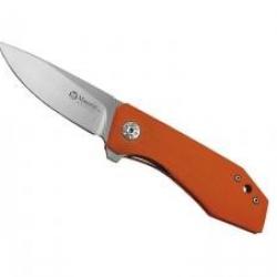 Couteau Maserin AM3 lame acier M390 Bohler avec « flipper » et cran intérieur manche G10 orange
