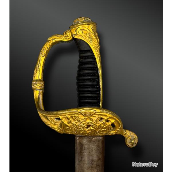 SABRE d'officiers des chasseurs de Vincennes, modle 1838 - France - XIXme sicle
