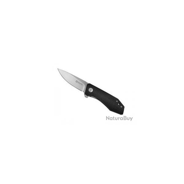 Couteau Maserin AM3 lame acier M390 Bohler avec flipper et cran intrieur manche fibre de carbone