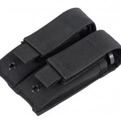 Porte chargeur double tactique - Noir -  Pour arme de poing