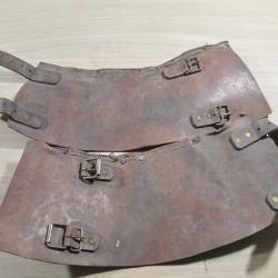 Paire Guêtre  modifier France US Anglais WW1 / WW2 Cuir (24)