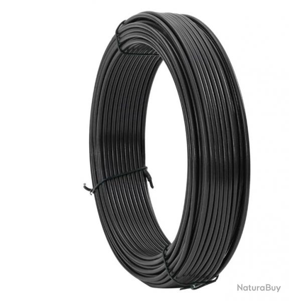 Fil de clture anthracite 80?m en acier PVC ? Scurit discrte et dco pour jardin extrieur