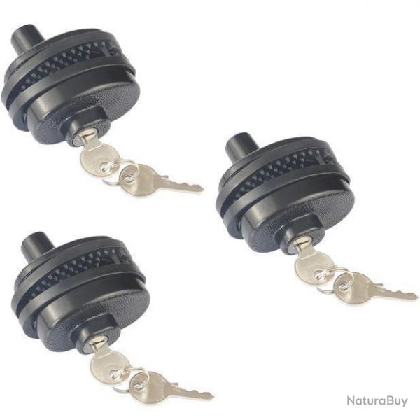 Lot de 3 verrous de pontet fermeture  cls. (4)