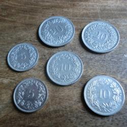 pieces francs helvetica suisse