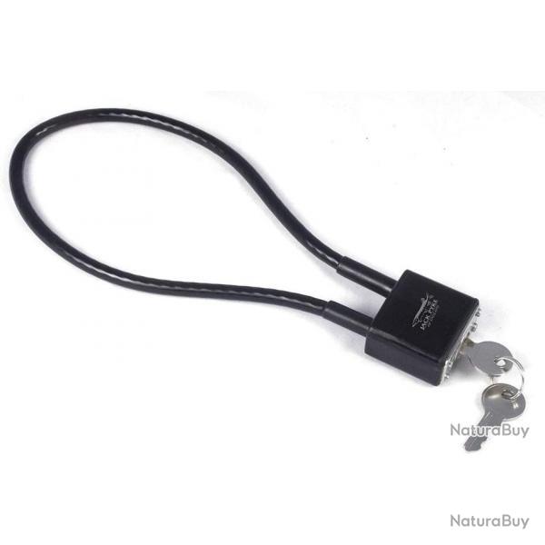 Cadenas noir pour arme  feu - Verrou de pontet 2 cls - Livraison rapide