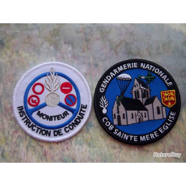 lot cussons collection militaire gendarmerie insigne tissu Sainte-Mre-glise