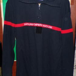 TEE SHIRT A MANCHES LONGUES  DES SAPEURS-POMPIERS DU VAUCLUSE  , TAILLE 104 SOIT L OU 41-42   ,  ETA