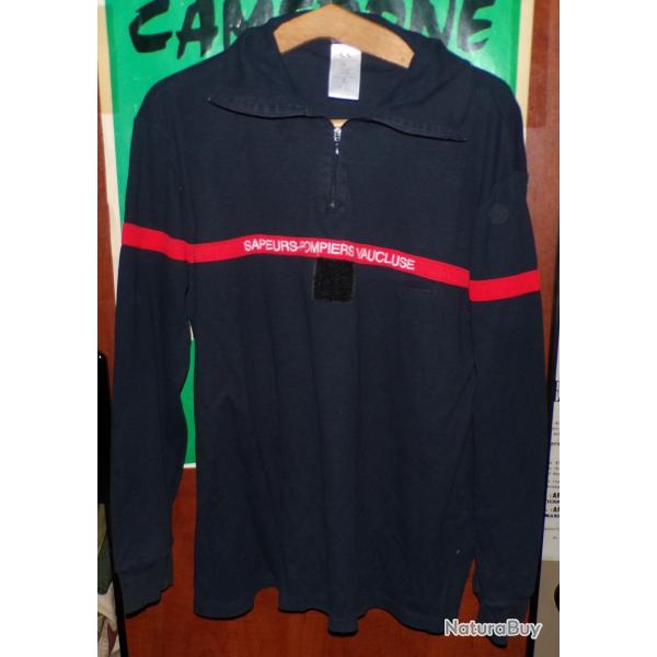 TEE SHIRT A MANCHES LONGUES  DES SAPEURS-POMPIERS DU VAUCLUSE  , TAILLE 104 SOIT L OU 41-42   , ETA
